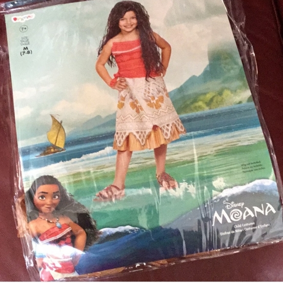 Halloween Moana Costume NWT Medium 7-8 - Picture 2 of 8
